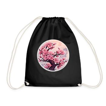 Cerisier en fleurs - Sac de sport léger - noir - Devant