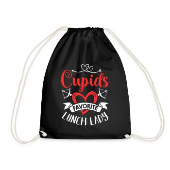 Valentines Day Quotes Romantic Lunch Lady - Drawstring Bag - black - Front