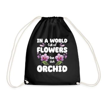 Dans Un monde plein de fleurs be an orchid - Sac de sport léger - noir - Devant