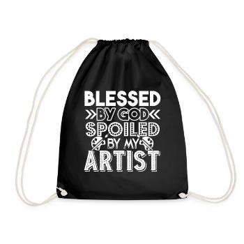 Artist Spoiled By My Artist - Drawstring Bag - black - Front