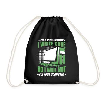 Non, je ne réparerai pas votre développeur informatique - Sac de sport léger - noir - Devant