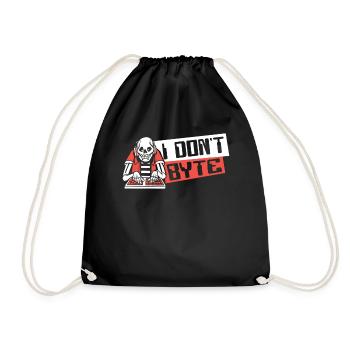 I Don't Byte Software Engineer Developer Coder - Drawstring Bag - black - Front