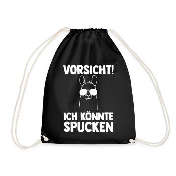 Lama - Turnbeutel - Schwarz - Vorne