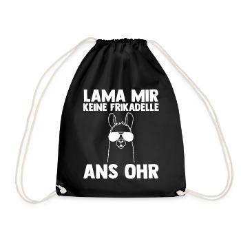 Lama - Turnbeutel - Schwarz - Vorne