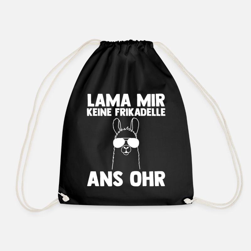 Lama - Turnbeutel - Schwarz