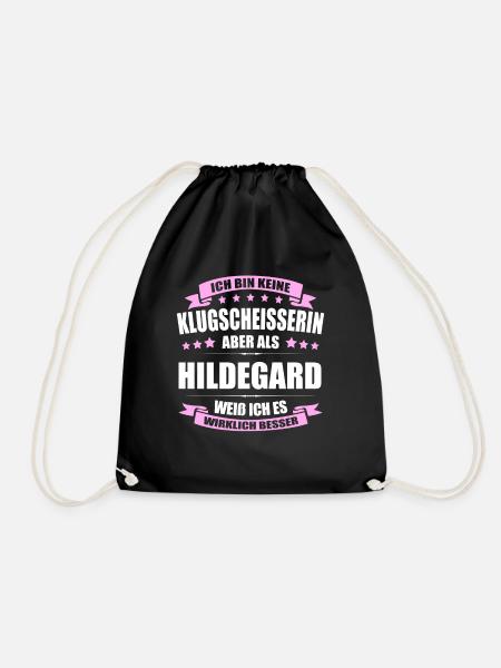 Name Hildegard Vorname Klugscheisserin Namenstag - Turnbeutel - Schwarz