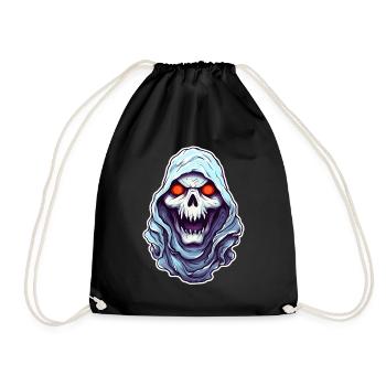 Skull Ghost Halloween - Drawstring Bag - black - Front