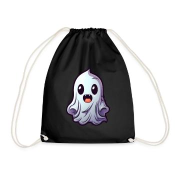 Mignon fantôme Halloween - Sac de sport léger - noir - Devant