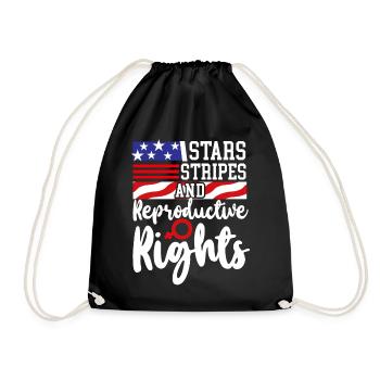 Feminist Stars Stripes & - Turnbeutel - Schwarz - Vorne