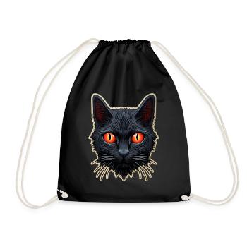 Chat noir Halloween - Sac de sport léger - noir - Devant