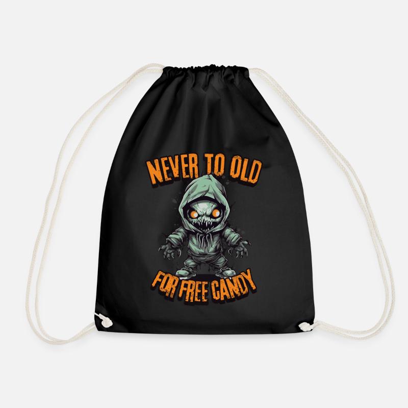 Creepy Candy Hunt: Never Too Old For Free Candy - Turnbeutel - Schwarz