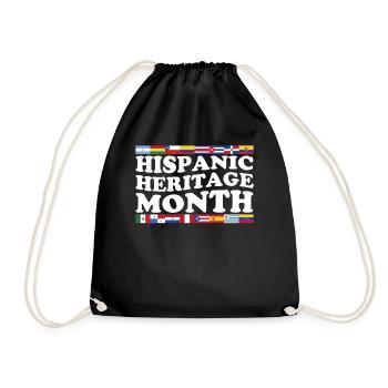 Hispanic Heritage Month Funny Hispanic Spanish - Drawstring Bag - black - Front