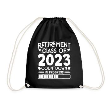 Compte à rebours de la classe de retraite de 2023 en cours - Sac de sport léger - noir - Devant