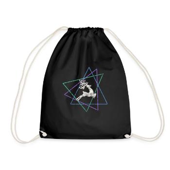 Elk - Drawstring Bag - black - Front