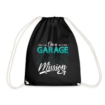 Garage Sales On A Garage Sale Mission Flea Market - Turnbeutel - Schwarz - Vorne
