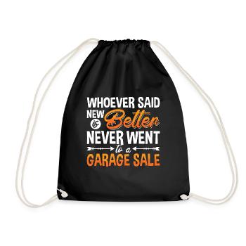 Ventes de garage Celui qui a dit nouveau est meilleure vente de garage - Sac de sport léger - noir - Devant