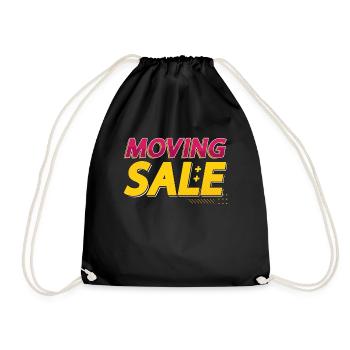 Garage Sales Moving Sale Shopping Bargain Hunter - Drawstring Bag - black - Front