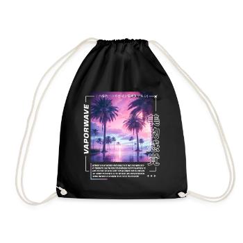 Vaporwave Esthétique Liminal Kawaii Pastel Goth - Sac de sport léger - noir - Devant