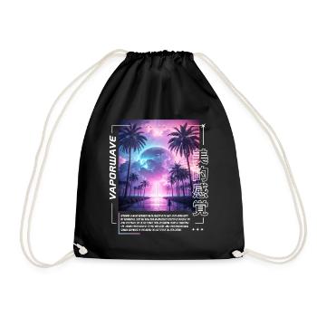 Vaporwave Esthétique Liminal Kawaii Pastel Goth - Sac de sport léger - noir - Devant