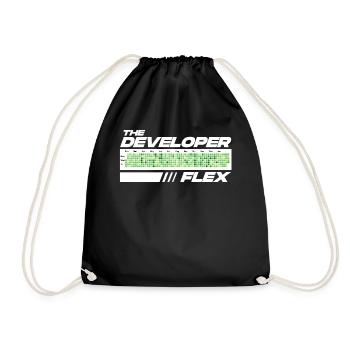 Programmer Humor Coding Jokes Developer - Drawstring Bag - black - Front