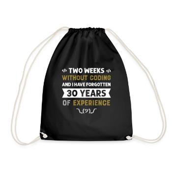 Programmer Humor Coding Jokes Developer - Drawstring Bag - black - Front