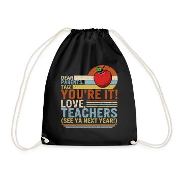 Chemise du dernier jour de l’école, chers parents, étiquette que vous êtes - Sac de sport léger - noir - Devant