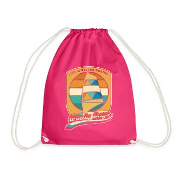 La vie est meilleure pendant les jours de vent Sports nautiques - Sac de sport léger - fuchsia - Devant