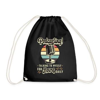 Podcasting Talking To Myself For Retro Microphone - Sac de sport léger - noir - Devant