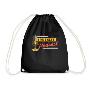 Podcasting I Witness Podcast Loves Radio Broadcast - Drawstring Bag - black - Front