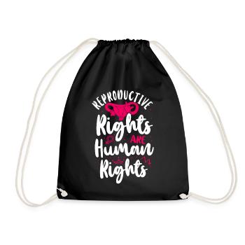 Feminist Reproductive Rights Are - Drawstring Bag - black - Front