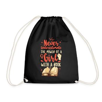 Feminist Never Underestimate The - Drawstring Bag - black - Front