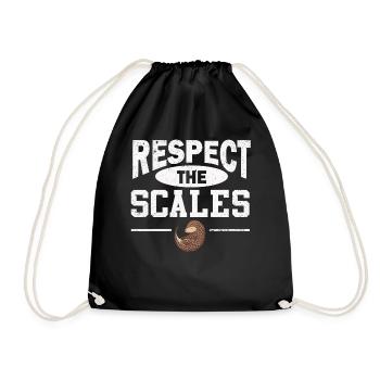 Pangolin lovers respect the scales - Drawstring Bag - black - Front