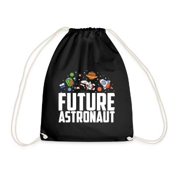 Astronaut Kinder Raumfahrt - Turnbeutel - Schwarz - Vorne