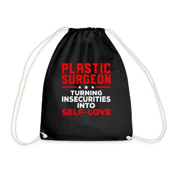 Plastic Surgeon, Self-Loving Surgeon - Drawstring Bag - black - Front
