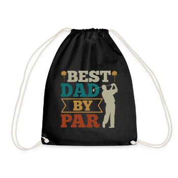 Papa Golfer Golf - Turnbeutel - Schwarz - Vorne