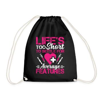 Plastic surgery make do with - Drawstring Bag - black - Front