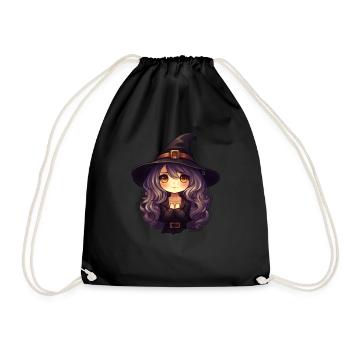 Bande dessinée sorcière d’Halloween - Sac de sport léger - noir - Devant