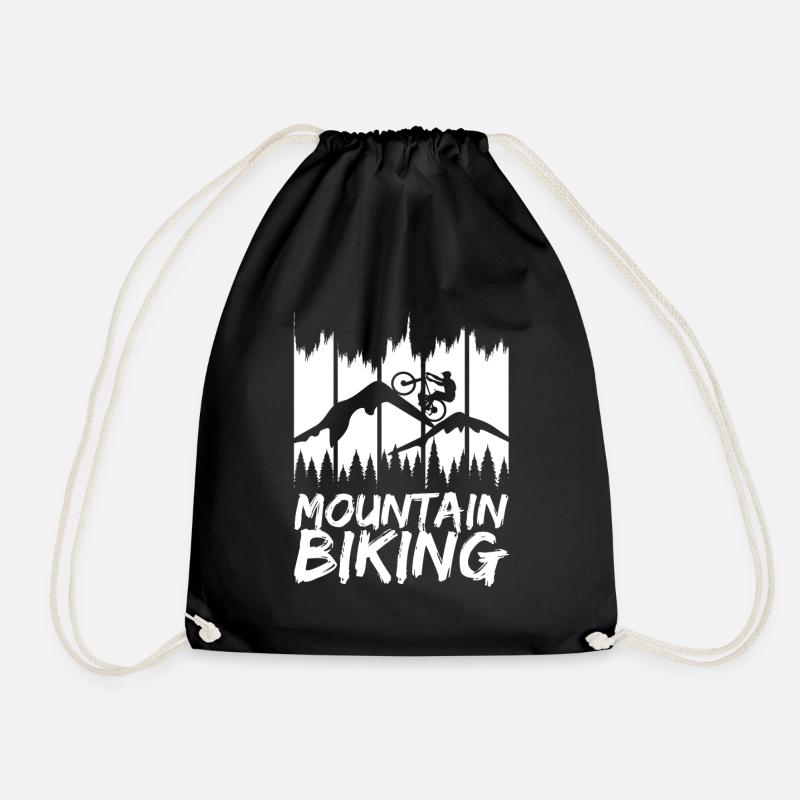 Lustiges Mountainbiking - Turnbeutel - Schwarz