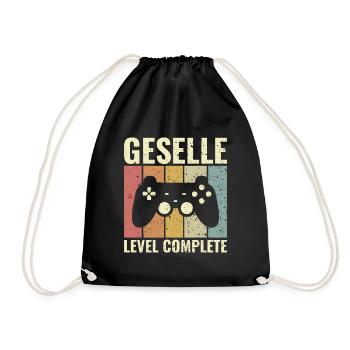 Geselle Level Complete - Abschluss Prüfung - Turnbeutel - Schwarz - Vorne