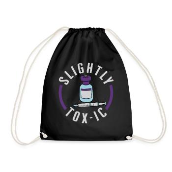 Kosmetisches Krankenschwestern-Shirt, leicht giftiges Botox - Turnbeutel - Schwarz - Vorne