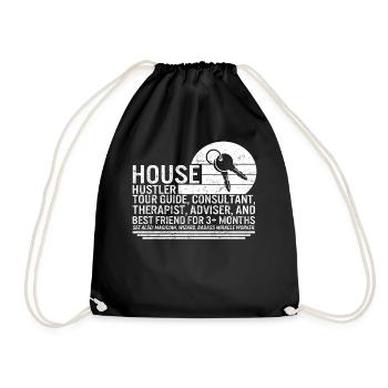 Chemise d’agent immobilier, guide touristique House Hustler - Sac de sport léger - noir - Devant