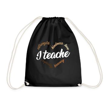 Teacher Black History Month African Celebrate - Drawstring Bag - black - Front