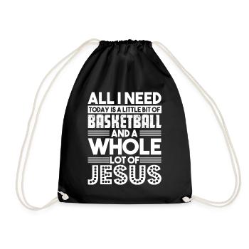 Basketball All I Need Today Is Basketball - Drawstring Bag - black - Front