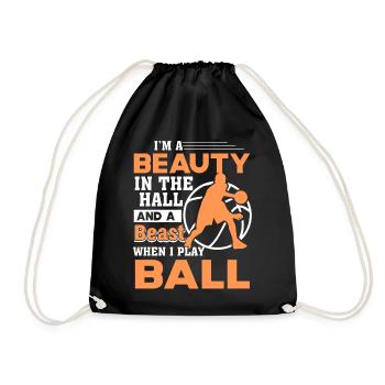 Basketball I'm A Beast When I Play Basketball - Drawstring Bag - black - Front