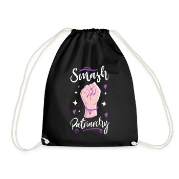 Feminist Smash Patriarchy - Turnbeutel - Schwarz - Vorne