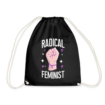 Feminist Radical Feminist - Drawstring Bag - black - Front