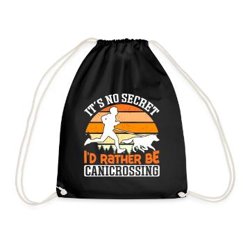 Dog running Canicross Design - Turnbeutel - Schwarz - Vorne