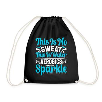 Aerobic Exercise Designs - Drawstring Bag - black - Front