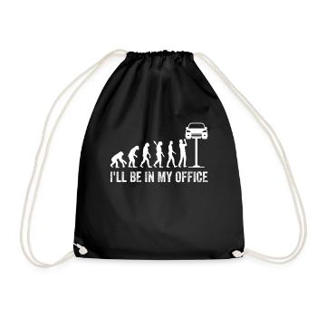Auto Mechanic - I'll Be In My Office - Funny Mecha - Drawstring Bag - black - Front