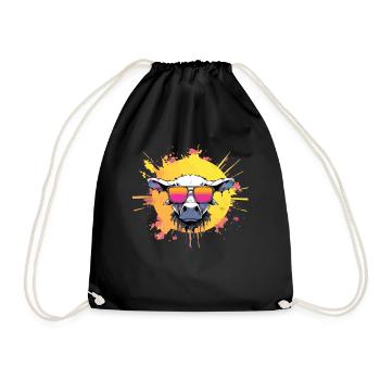 Cow Cow Head Cows Agriculture Cow Farmer - Drawstring Bag - black - Front